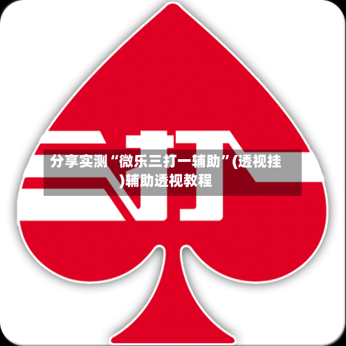 分享实测“微乐三打一辅助”(透视挂)辅助透视教程-第1张图片