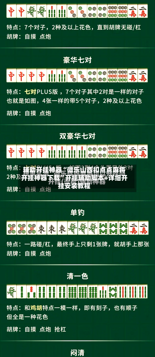 辅助开挂神器“微乐山西扣点点麻将开挂神器下载”开挂辅助脚本+详细开挂安装教程-第1张图片
