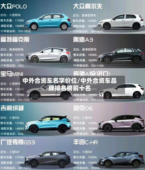 中外合资车名字价位/中外合资车品牌排名榜前十名-第1张图片