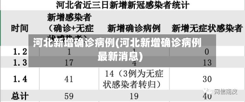 河北新增确诊病例(河北新增确诊病例最新消息)-第1张图片