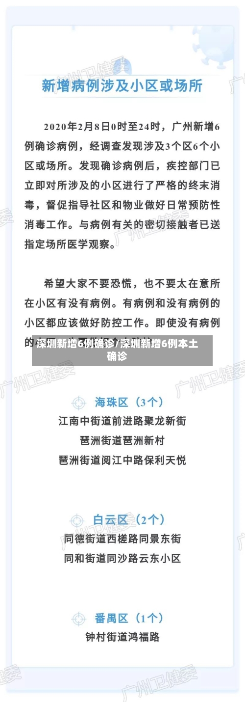 深圳新增6例确诊/深圳新增6例本土确诊-第1张图片
