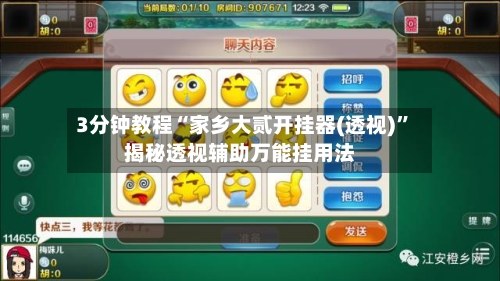 3分钟教程“家乡大贰开挂器(透视)”揭秘透视辅助万能挂用法-第1张图片