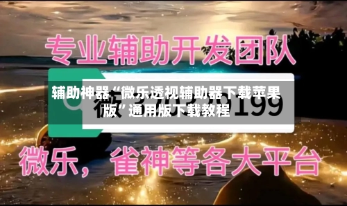 辅助神器“微乐透视辅助器下载苹果版”通用版下载教程-第1张图片