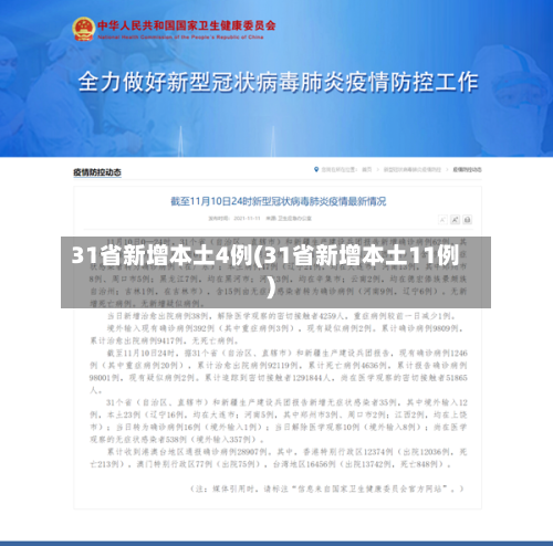 31省新增本土4例(31省新增本土11例)-第1张图片