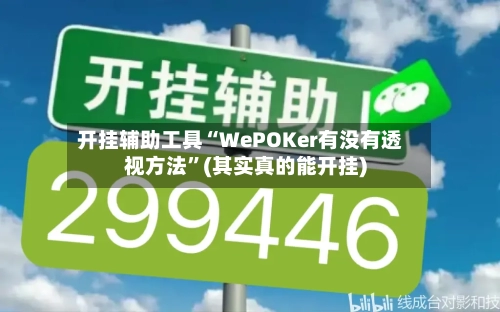 开挂辅助工具“WePOKer有没有透视方法	”(其实真的能开挂)-第1张图片