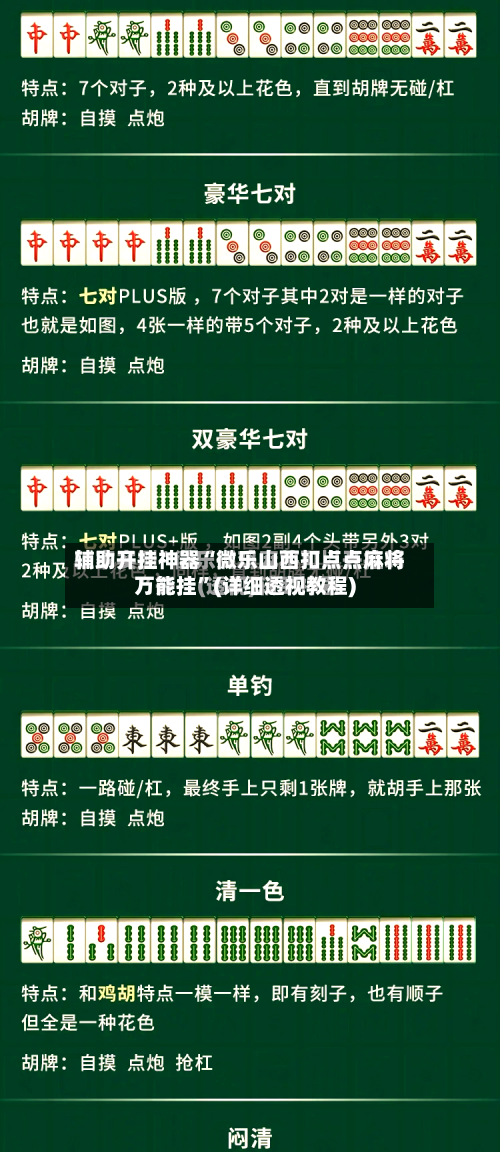 辅助开挂神器“微乐山西扣点点麻将万能挂”(详细透视教程)-第1张图片