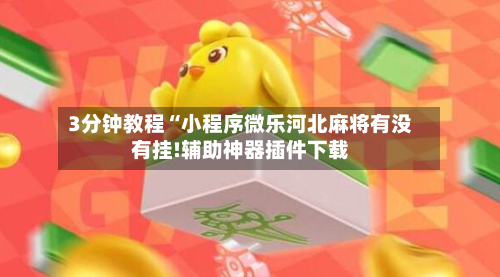 3分钟教程“小程序微乐河北麻将有没有挂!辅助神器插件下载-第1张图片
