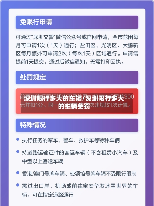 深圳限行多大的车辆/深圳限行多大的车辆免罚-第1张图片