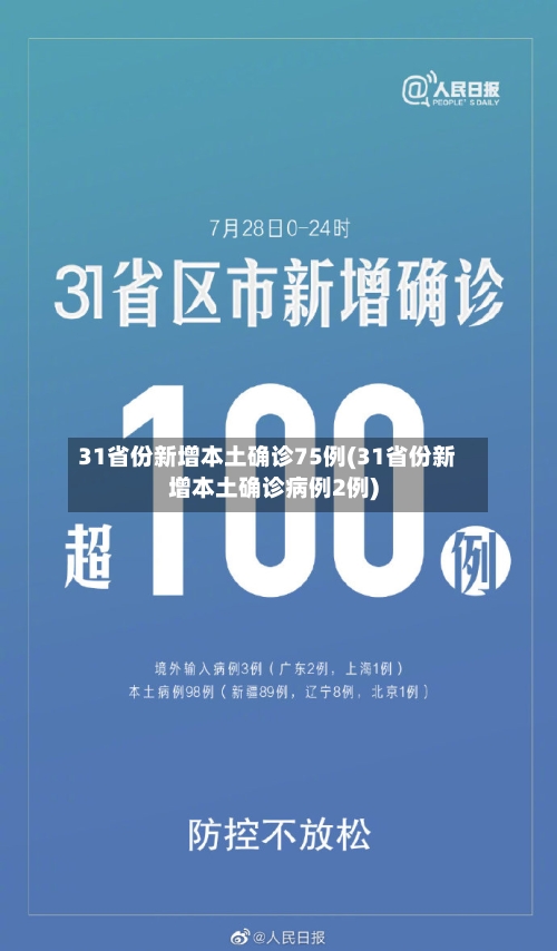 31省份新增本土确诊75例(31省份新增本土确诊病例2例)-第1张图片