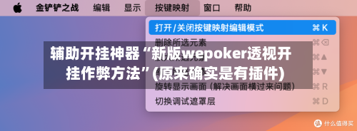 辅助开挂神器“新版wepoker透视开挂作弊方法”(原来确实是有插件)-第1张图片