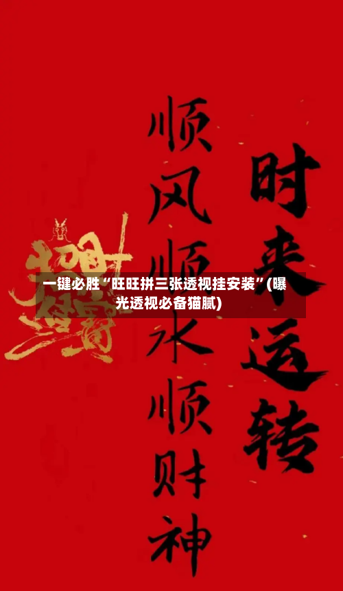 一键必胜“旺旺拼三张透视挂安装	”(曝光透视必备猫腻)-第1张图片