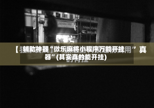 辅助神器“微乐麻将小程序万能开挂器	”(其实真的能开挂)-第1张图片