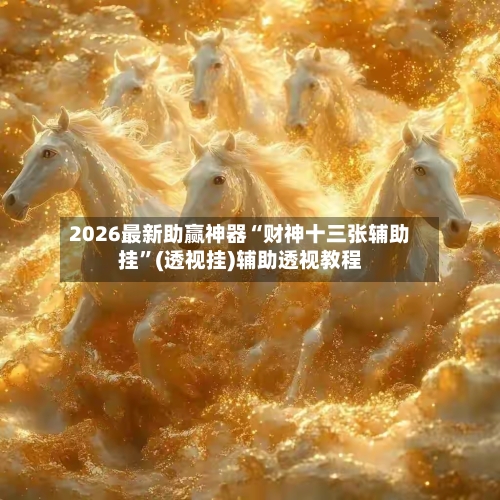 2026最新助赢神器“财神十三张辅助挂	”(透视挂)辅助透视教程-第1张图片