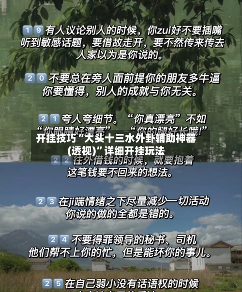 开挂技巧“大头十三水外卦辅助神器(透视)”详细开挂玩法-第1张图片