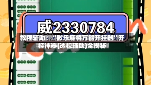 教程辅助！“微乐麻将万能开挂器”开挂神器{透视辅助}全揭秘-第1张图片