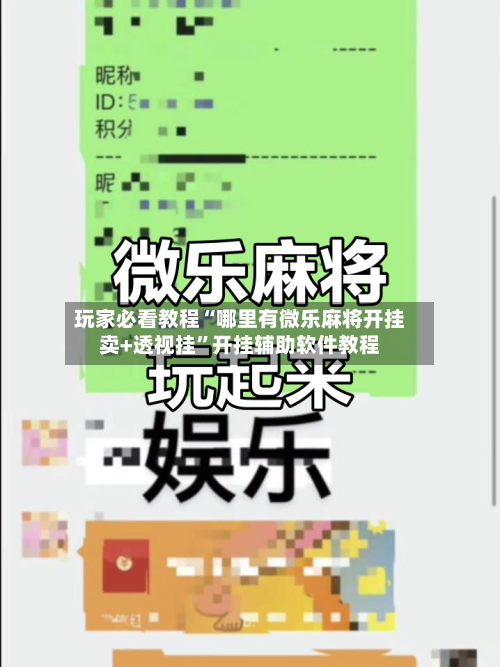 玩家必看教程“哪里有微乐麻将开挂卖+透视挂	”开挂辅助软件教程-第1张图片