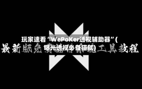 玩家速看“WePoKer透视辅助器	”(曝光透视必备猫腻)-第1张图片