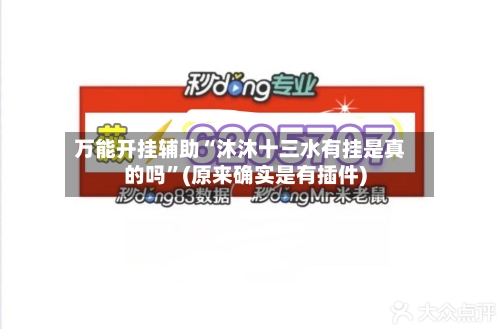 万能开挂辅助“沐沐十三水有挂是真的吗”(原来确实是有插件)-第1张图片