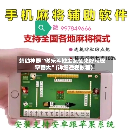 辅助神器“微乐斗地主怎么来好牌概率更大”(详细透视教程)-第1张图片