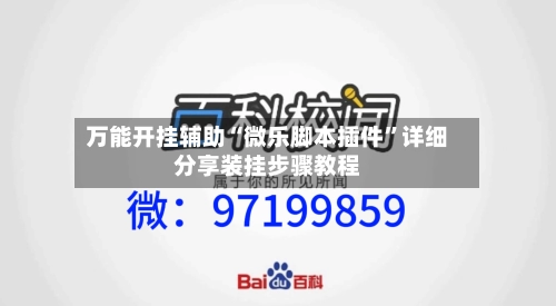 万能开挂辅助“微乐脚本插件”详细分享装挂步骤教程-第1张图片