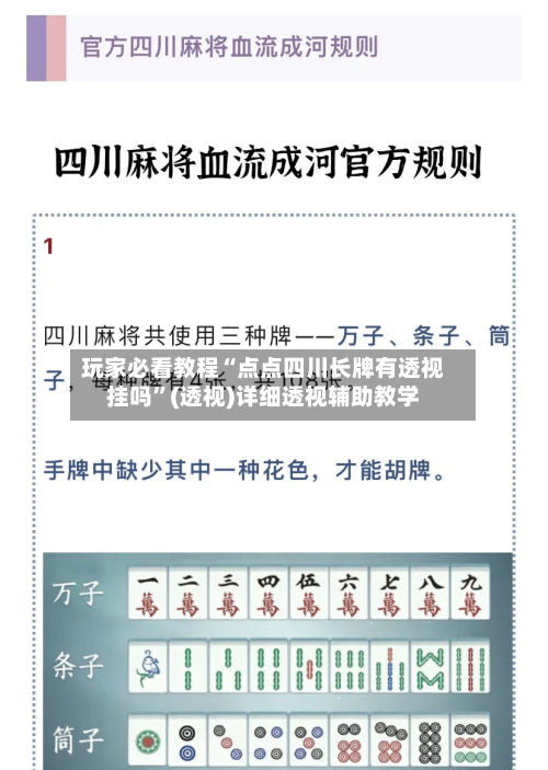 玩家必看教程“点点四川长牌有透视挂吗”(透视)详细透视辅助教学-第1张图片