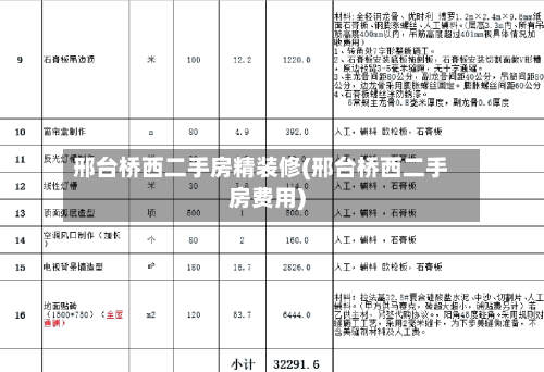 邢台桥西二手房精装修(邢台桥西二手房费用)-第1张图片