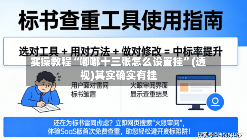 实操教程“嘟嘟十三张怎么设置挂	”(透视)其实确实有挂-第1张图片