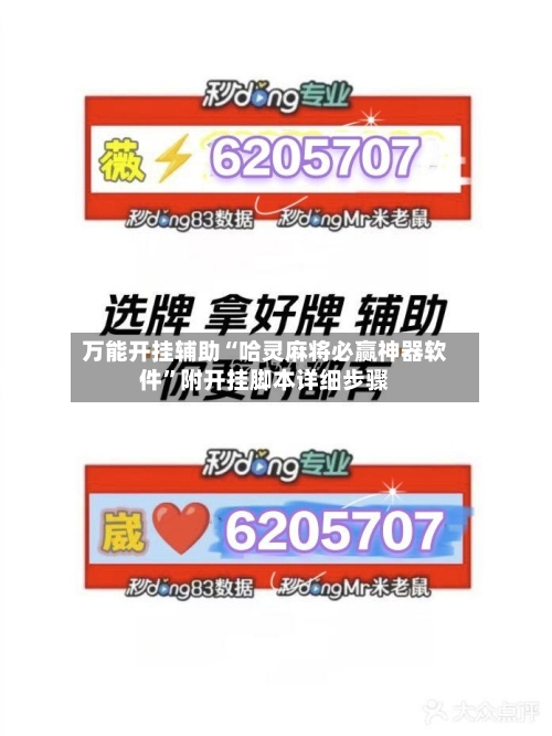 万能开挂辅助“哈灵麻将必赢神器软件”附开挂脚本详细步骤-第1张图片