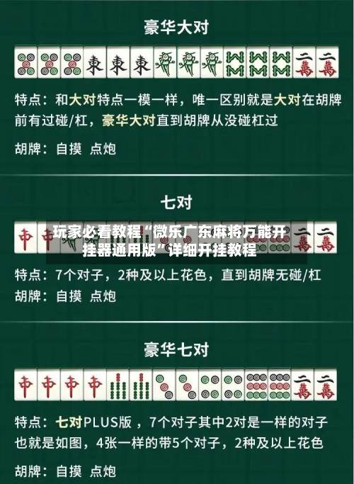 玩家必看教程“微乐广东麻将万能开挂器通用版	”详细开挂教程-第1张图片