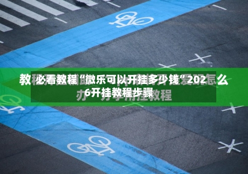 必看教程“微乐可以开挂多少钱	”2026开挂教程步骤-第1张图片