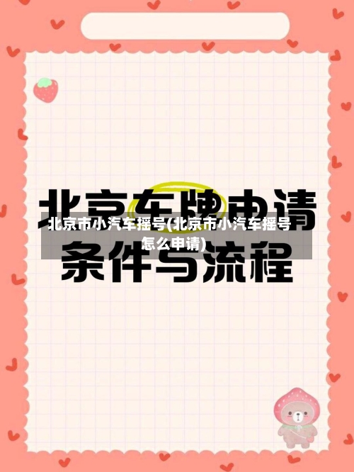 北京市小汽车摇号(北京市小汽车摇号怎么申请)-第1张图片