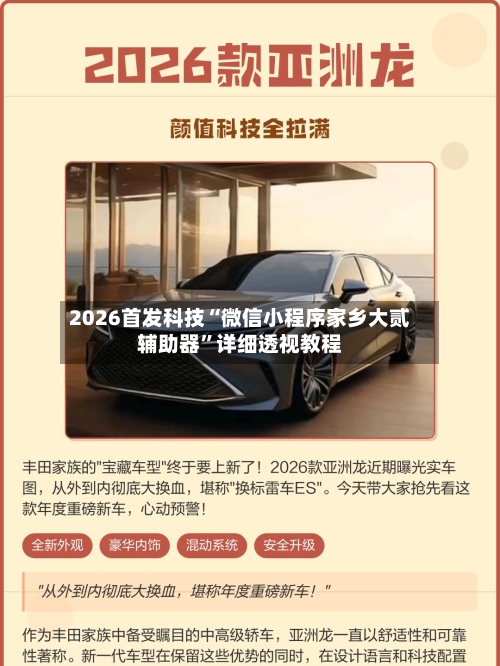 2026首发科技“微信小程序家乡大贰辅助器”详细透视教程-第1张图片