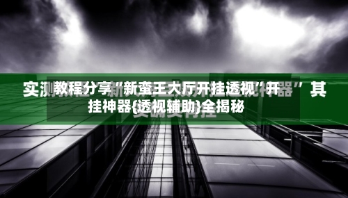 教程分享“新蛮王大厅开挂透视”开挂神器{透视辅助}全揭秘-第1张图片