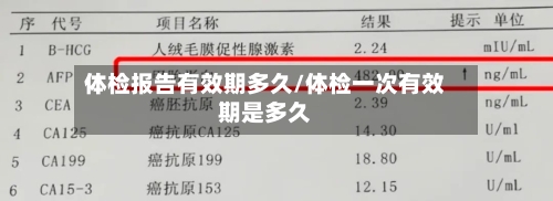体检报告有效期多久/体检一次有效期是多久-第1张图片
