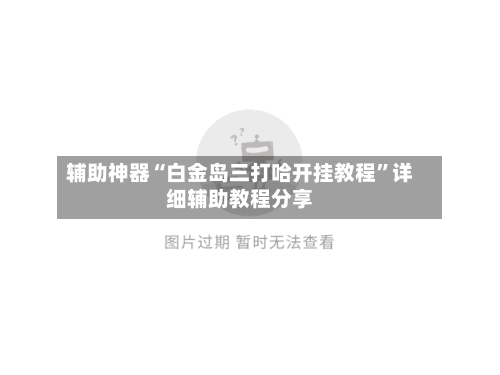 辅助神器“白金岛三打哈开挂教程	”详细辅助教程分享-第1张图片