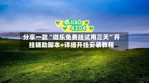 分享一款“微乐免费挂试用三天	”开挂辅助脚本+详细开挂安装教程-第1张图片