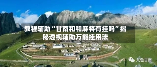 教程辅助“甘南和和麻将有挂吗”揭秘透视辅助万能挂用法-第1张图片