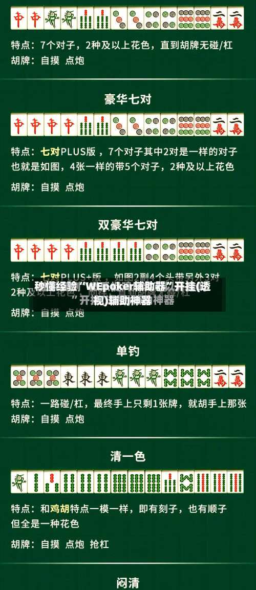 秒懂经验“WEpoker辅助器”开挂(透视)辅助神器-第1张图片