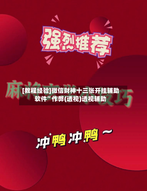 [教程经验]微信财神十三张开挂辅助软件”作弊(透视)透视辅助-第1张图片