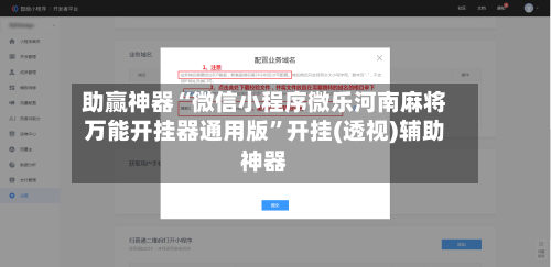 助赢神器“微信小程序微乐河南麻将万能开挂器通用版”开挂(透视)辅助神器-第1张图片