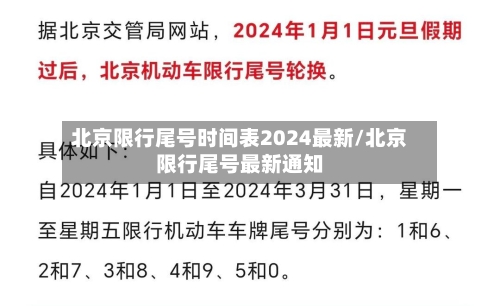 北京限行尾号时间表2024最新/北京限行尾号最新通知-第1张图片