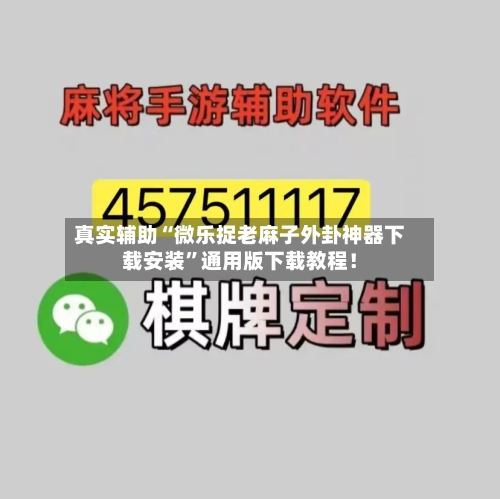 真实辅助“微乐捉老麻子外卦神器下载安装”通用版下载教程！-第1张图片