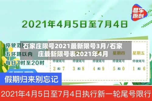 石家庄限号2021最新限号3月/石家庄最新限号表2021年4月-第1张图片