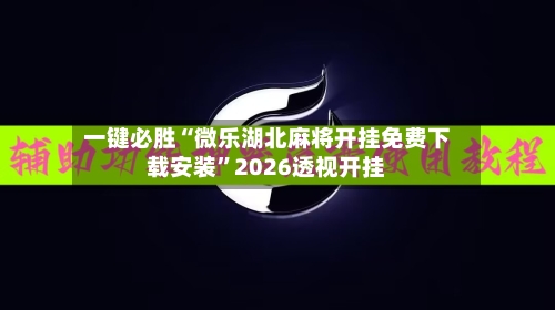 一键必胜“微乐湖北麻将开挂免费下载安装”2026透视开挂-第1张图片