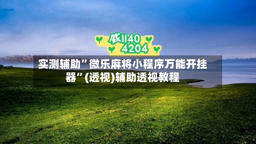 实测辅助”微乐麻将小程序万能开挂器	”(透视)辅助透视教程-第1张图片