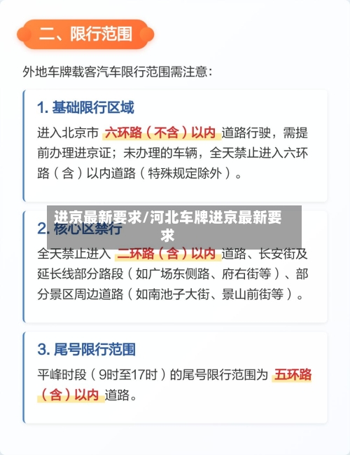 进京最新要求/河北车牌进京最新要求-第1张图片