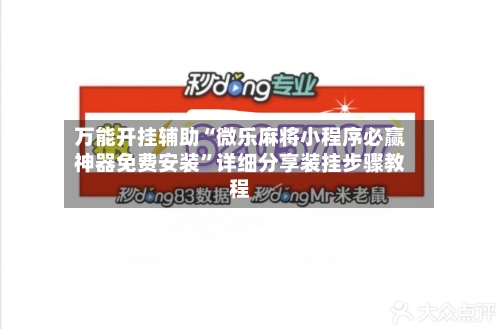 万能开挂辅助“微乐麻将小程序必赢神器免费安装”详细分享装挂步骤教程-第1张图片
