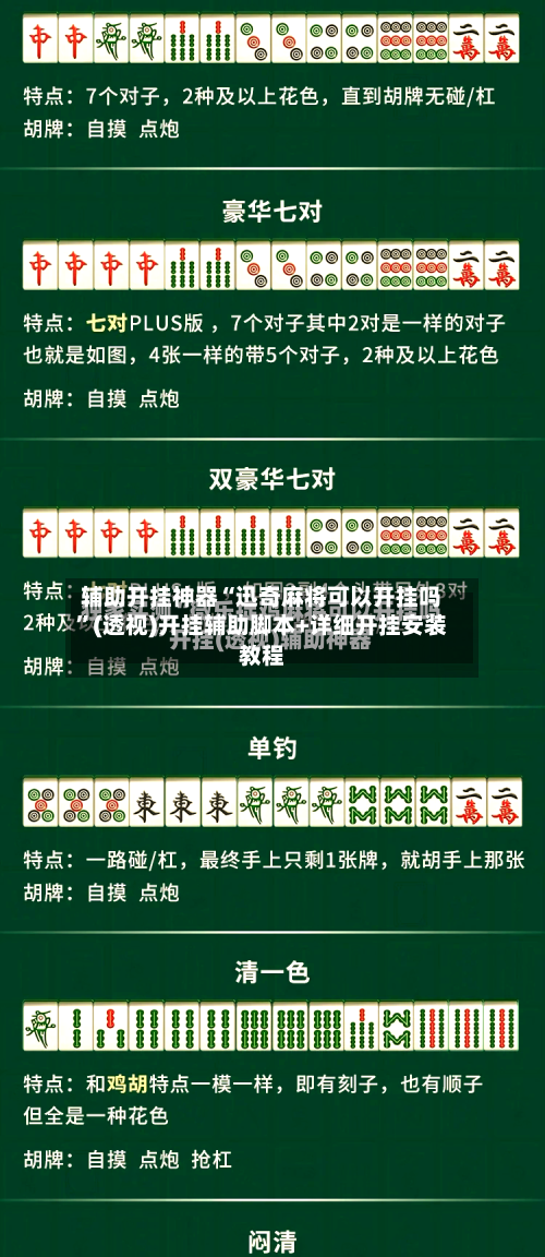 辅助开挂神器“迅奇麻将可以开挂吗”(透视)开挂辅助脚本+详细开挂安装教程-第1张图片
