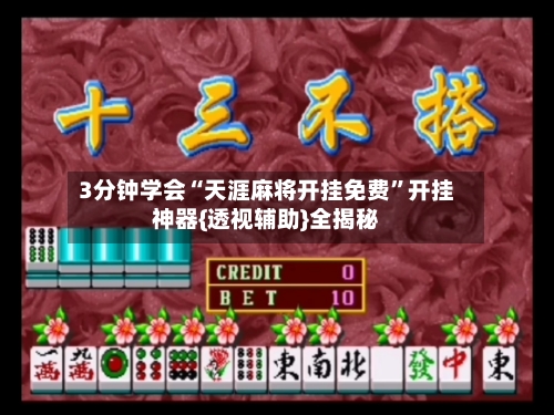 3分钟学会“天涯麻将开挂免费”开挂神器{透视辅助}全揭秘-第1张图片