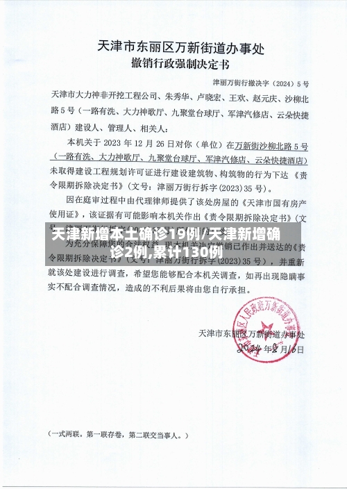 天津新增本土确诊19例/天津新增确诊2例,累计130例-第1张图片